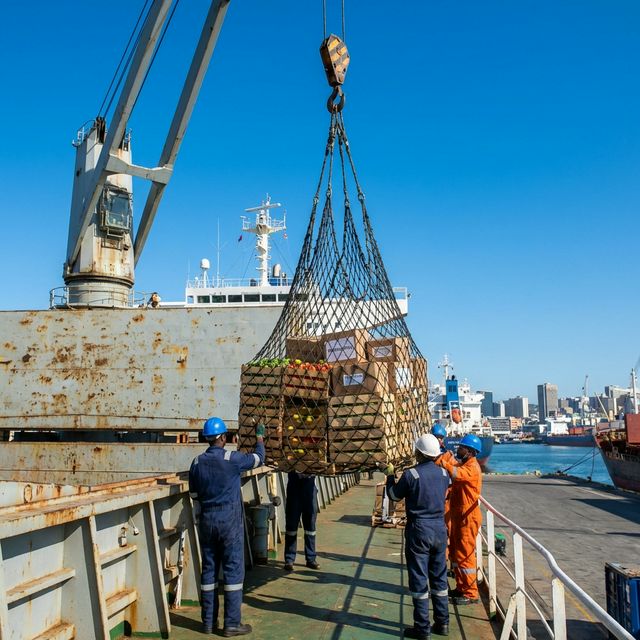 Provisions loading at Mumbai Port